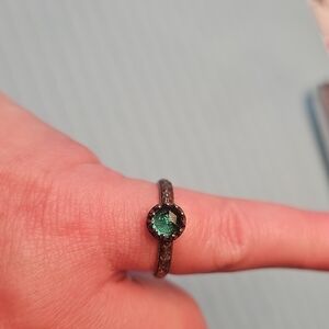 Indicolite Sterling Ring Size 7.75